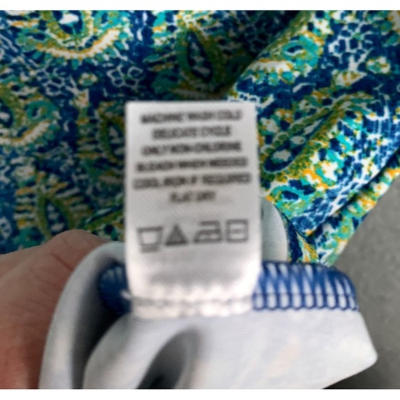 Cabana Life Palmetto Bluff Shift Dress Size Small Blue/Green Paisley UPF 50+ NWT - Picture 9 of 13